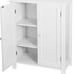 NEW Modern Bathroom Floor Storage Cabinet with Adjustable Shelf and Double Door