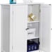 NEW Modern Bathroom Floor Storage Cabinet with Adjustable Shelf and Double Door