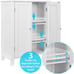 NEW Modern Bathroom Floor Storage Cabinet with Adjustable Shelf and Double Door