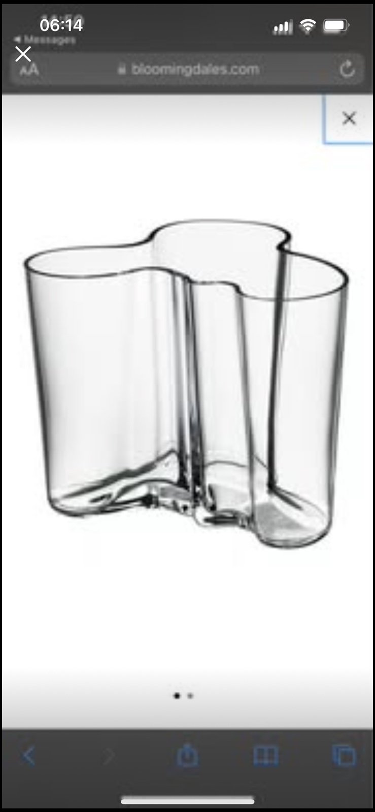 Iittala Aalto 4.75 Clear Vase