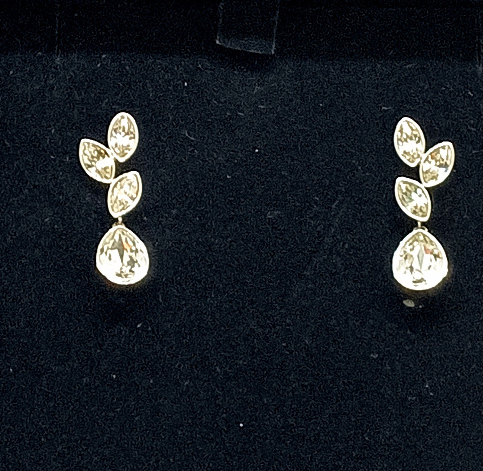Swarovski Crystal Sterling Silver Drop Earrings.