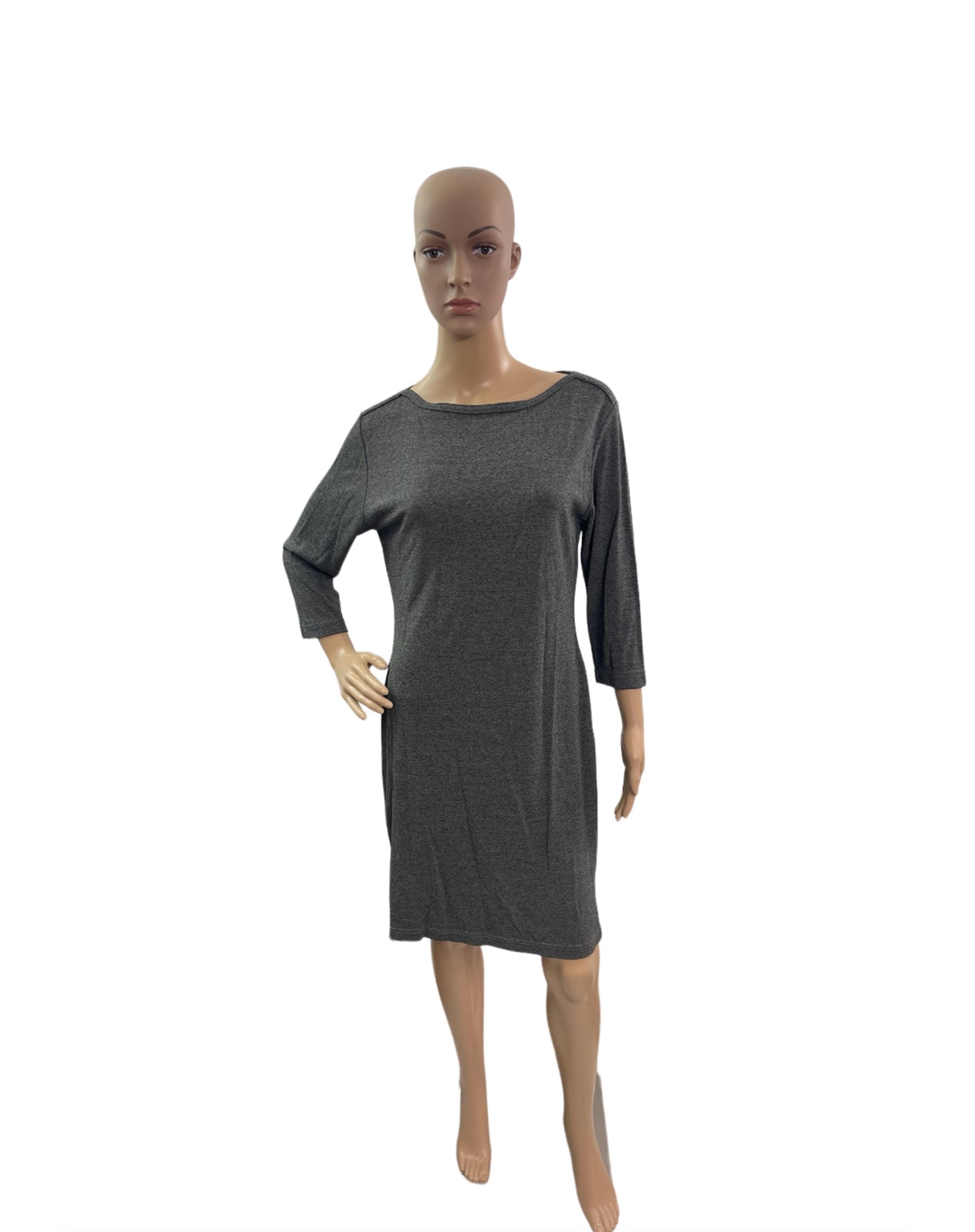 Express Women’s Size Medium Round Neck 3/4 Sleeve Gray Dress
