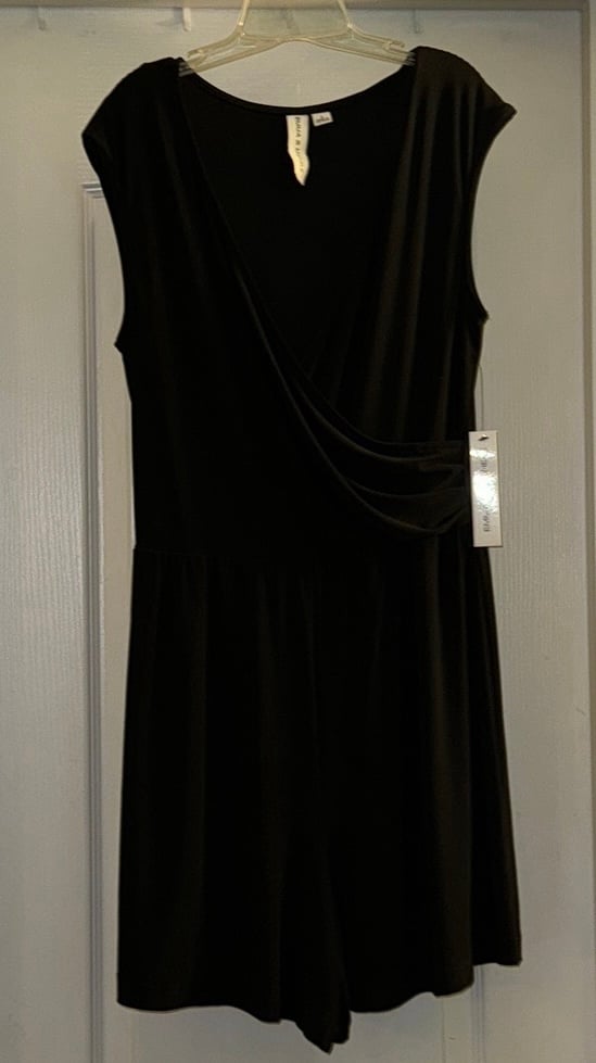 Emma & Michele Black Sleeveless Romper