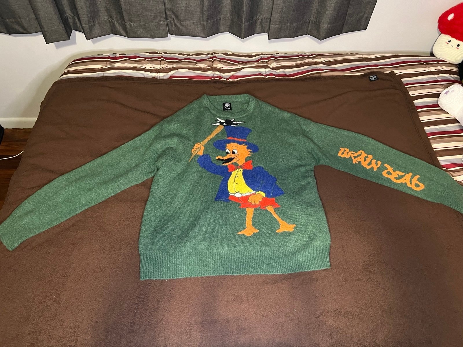 Brain Dead Brain Duck Novelty Knit Sweater