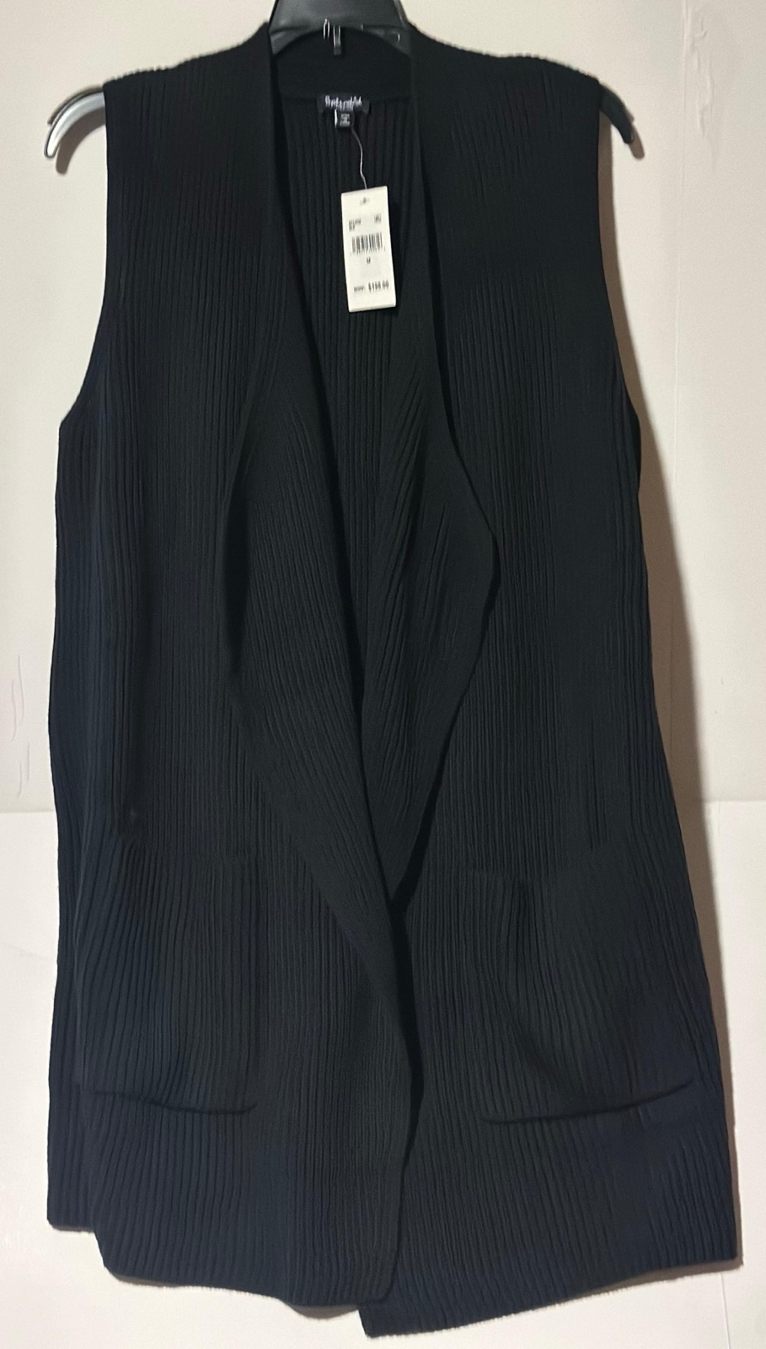 Cardigan - Splendid Women’s Black Sleeveless Cardigan Sweater Size M