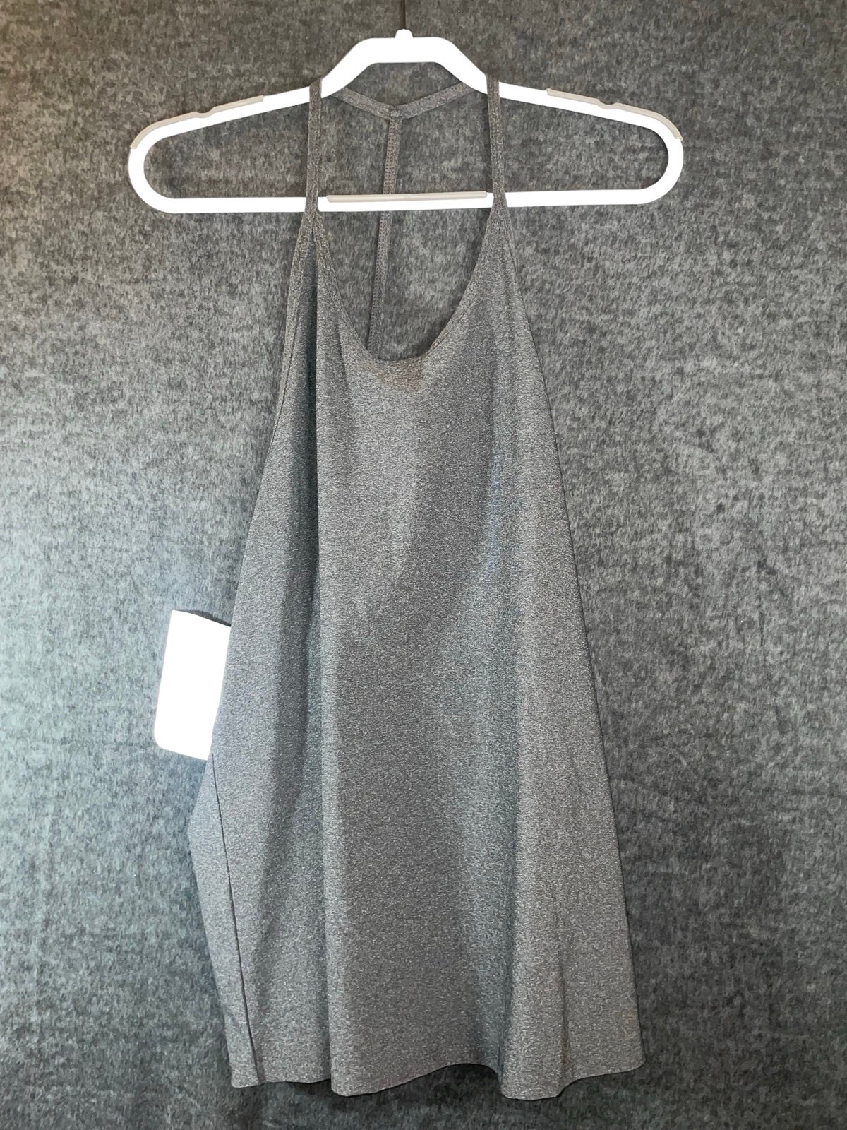 NWT Fabletics XXL Charcoal Gray Ciara Tank Top Dip It Low T-strap Back