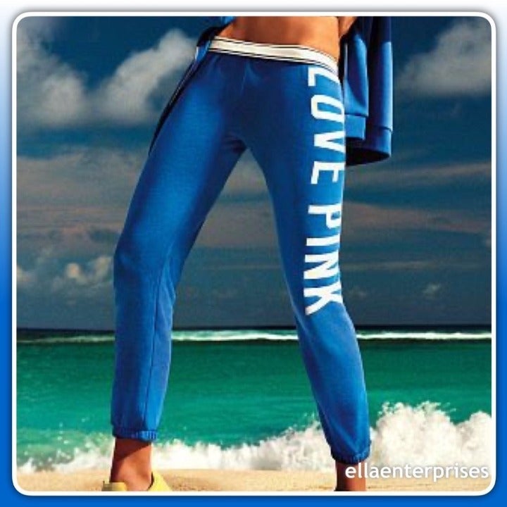 VS Pink S Blue White Skinny Pants