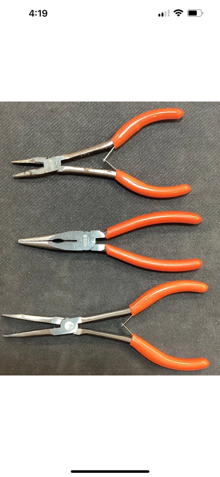 Matco Tools 3 Piece Mini Pliers Set Pmn06pa, Pn06p, Pm006pa