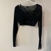 ALO Airlift Ballet Dream Long Sleeve Bra Top Sz M Black