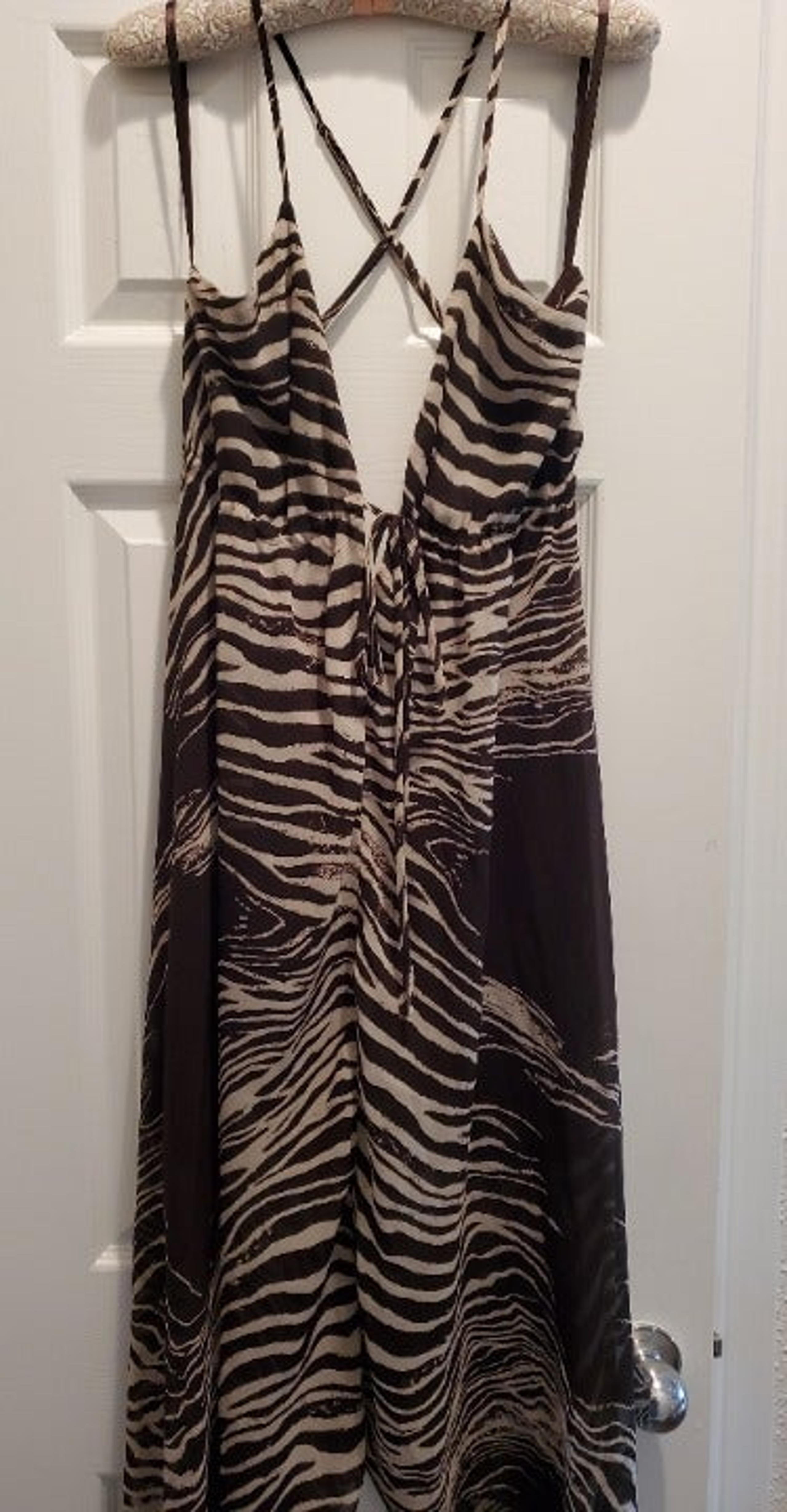 Animal Print Asymmetric Summer Dress M