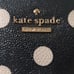 Kate Spade Black & White Polka Dot Dome Full Zip Cosmetic Bag