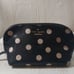 Kate Spade Black & White Polka Dot Dome Full Zip Cosmetic Bag
