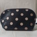 Kate Spade Black & White Polka Dot Dome Full Zip Cosmetic Bag