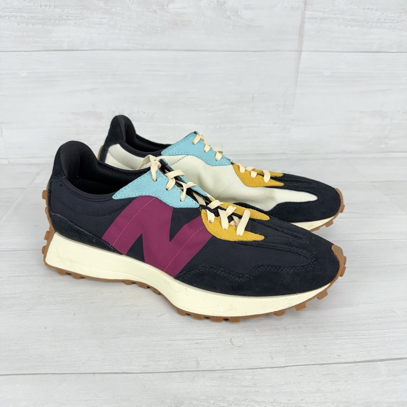 New Balance 327 Women Size 11 Black Orchid Pink Rare WS327DB1 Retro NO INSOLES