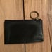 Leather key ring card holder