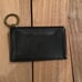 Leather key ring card holder
