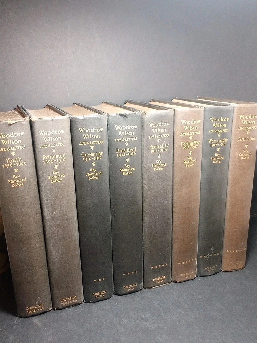 Woodrow Wilson Life and Letters Ray Stannard Baker First Edition 8 Vol Set