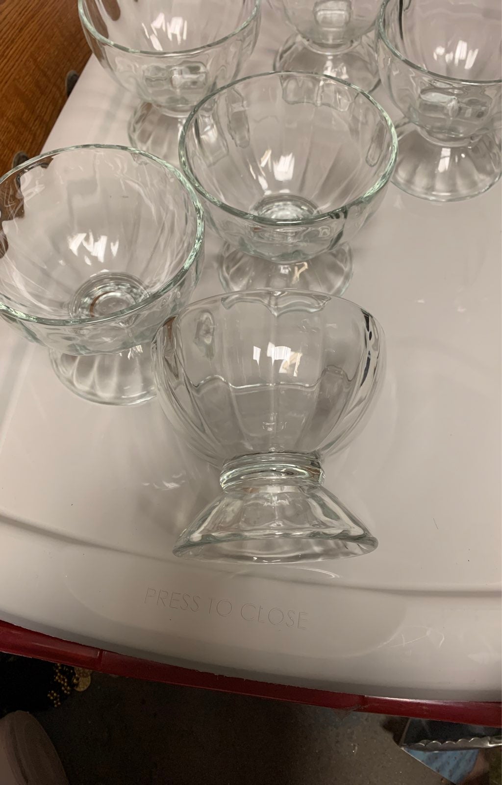 Set of Six Libby Footed Fruit/Dessert Dishes