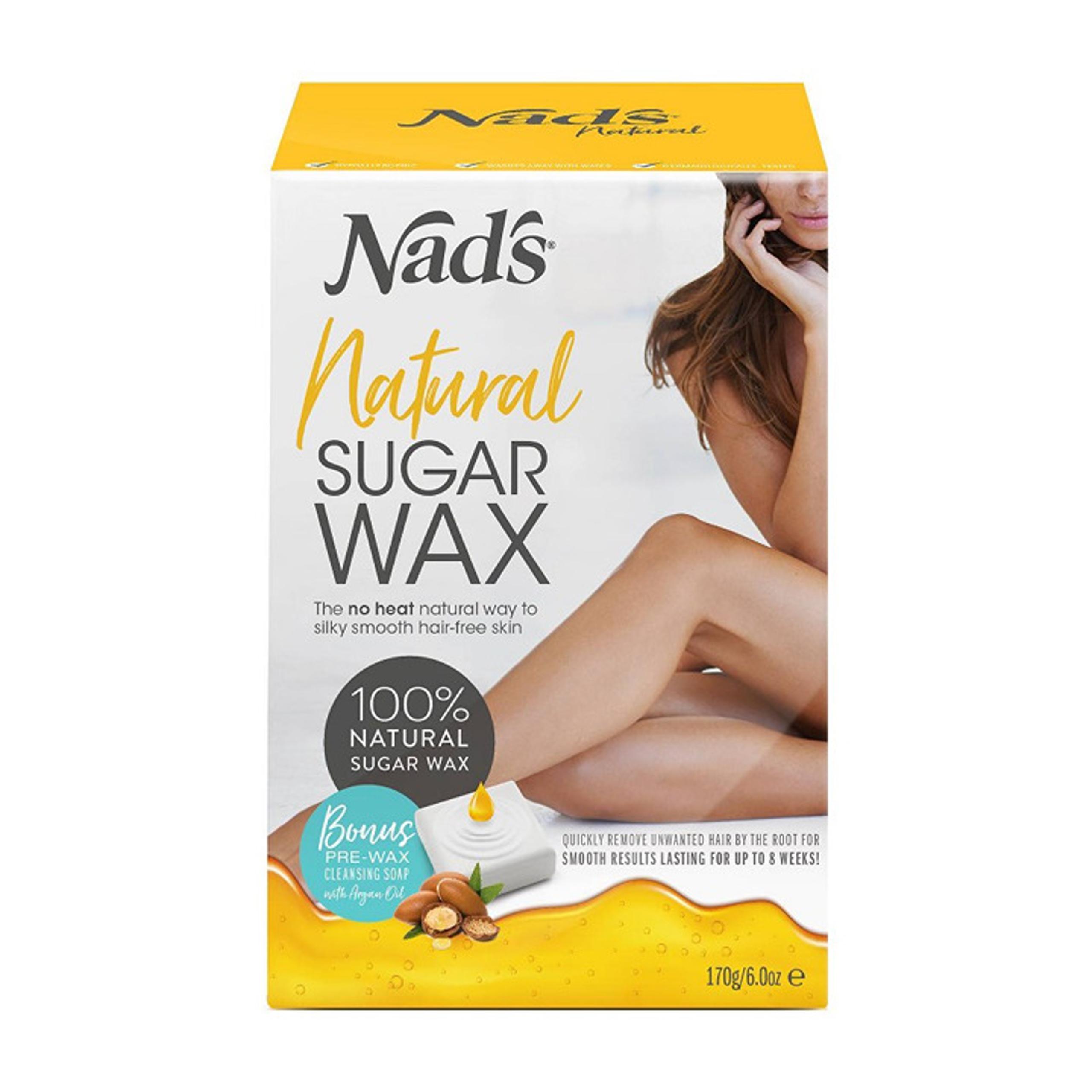 Nad's Natural Sugar Wax Kit For Body, Arms, Bikini, Legs - 6oz, Vegan