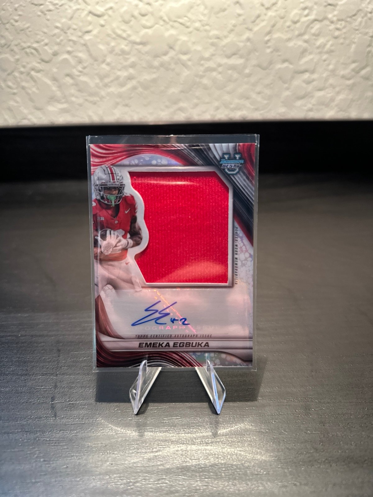 2024 Bowman’s Best University #PJA-EE Emeka Egbuka Relic Autograph