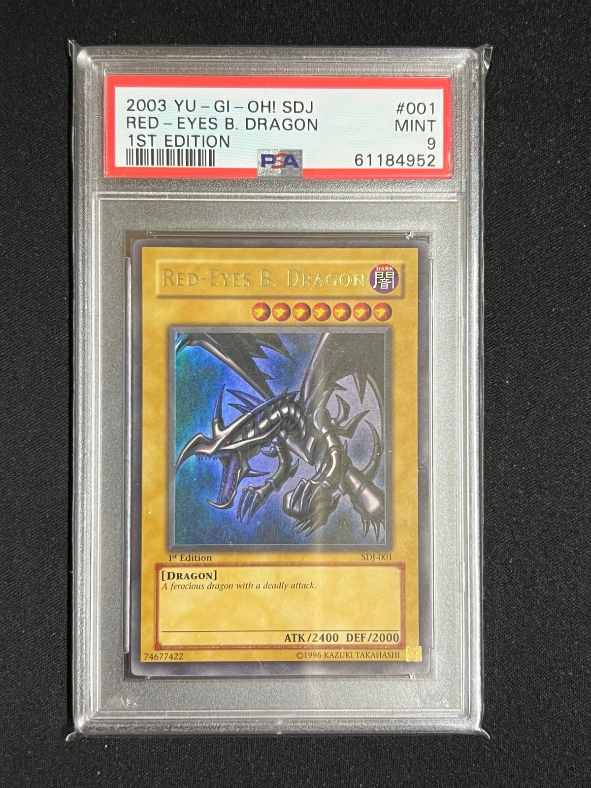 2003 Red Eyes Black Dragon SDJ-001 Holo 1st ED PSA 9 Ultra Rare