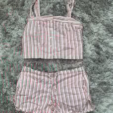 brandy melville two piece striped set