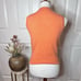 Future Paradise Womens Coral Orange 100% Cashmere Sweater Vest Sz XS Preppy