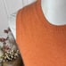 Future Paradise Womens Coral Orange 100% Cashmere Sweater Vest Sz XS Preppy
