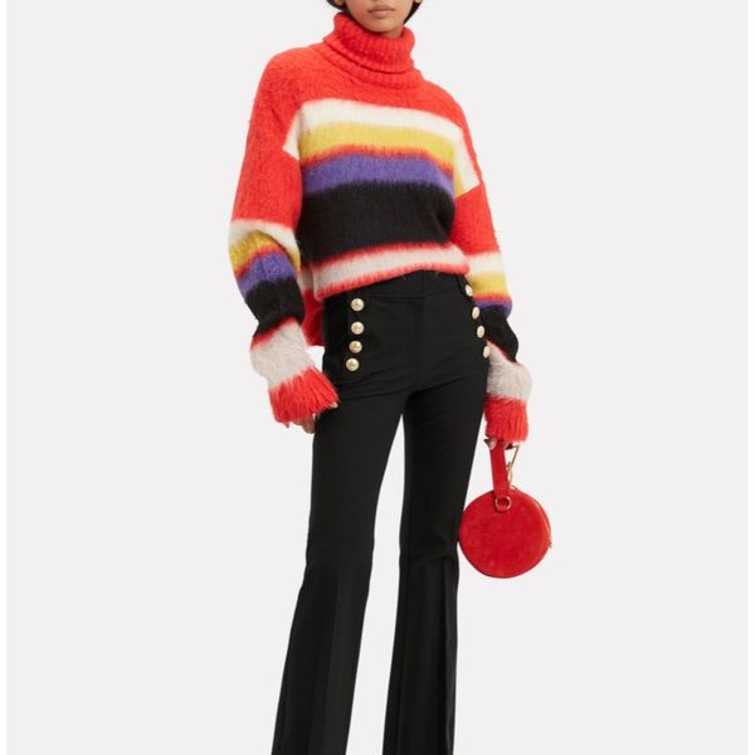Chunky Turtleneck Striped Sweater - Diane von Furstenberg