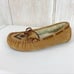 Gabriella Rocha Tan Suede Lined Beaded Moccasins