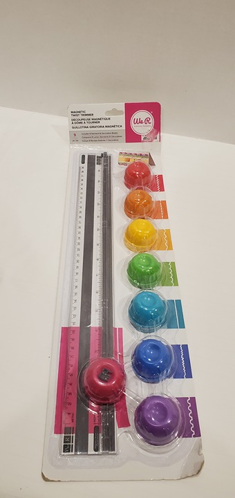 We R-Portable, slim Paper Trimmer-Magnetic Ruler/8 Blades Cutters-Perforated-new
