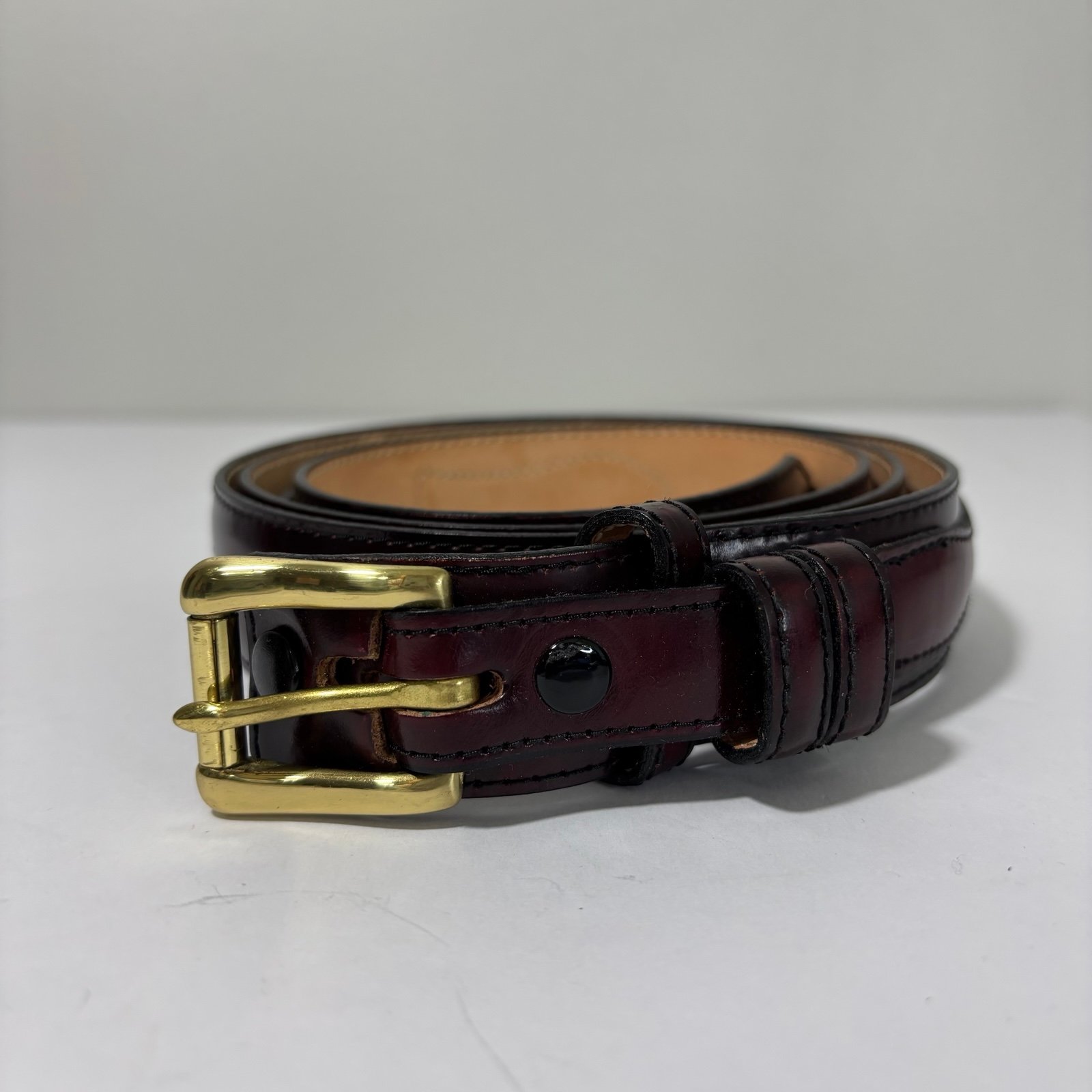 SAS Genuine Leather Belt 5144 Size 44 Brown with Brass Buckle Made in USA