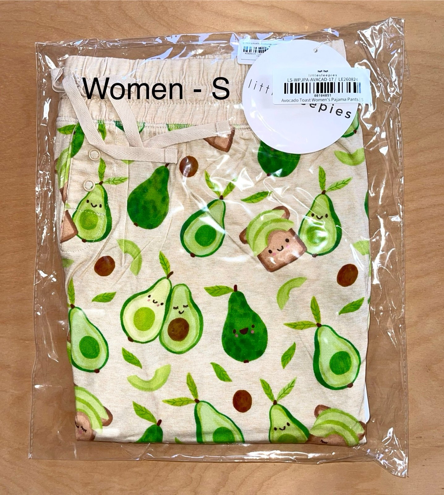 Little Sleepies Avocado Toast Women’s PJ Pants (S) - NIB