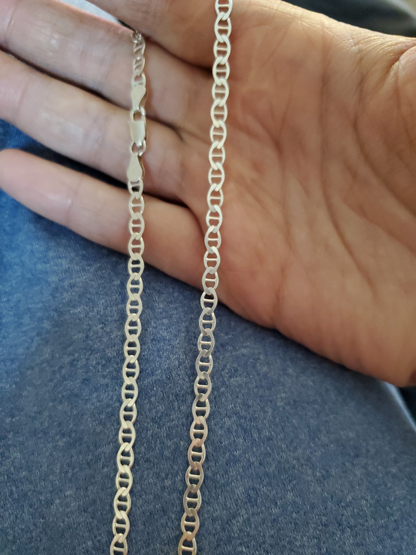 925 Sterling Silver necklace unisex 22