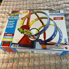 Hot Wheels Toy Car Track Set, Track Builder Triple Loop Kit Playset
