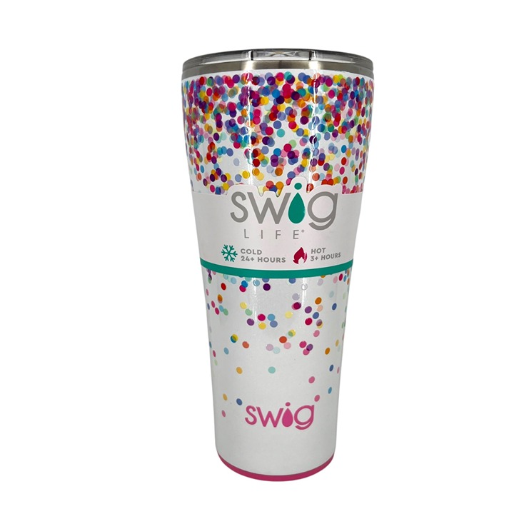 Swig Life 32Oz Confetti Stainless Steel Tumbler With Lid NWT