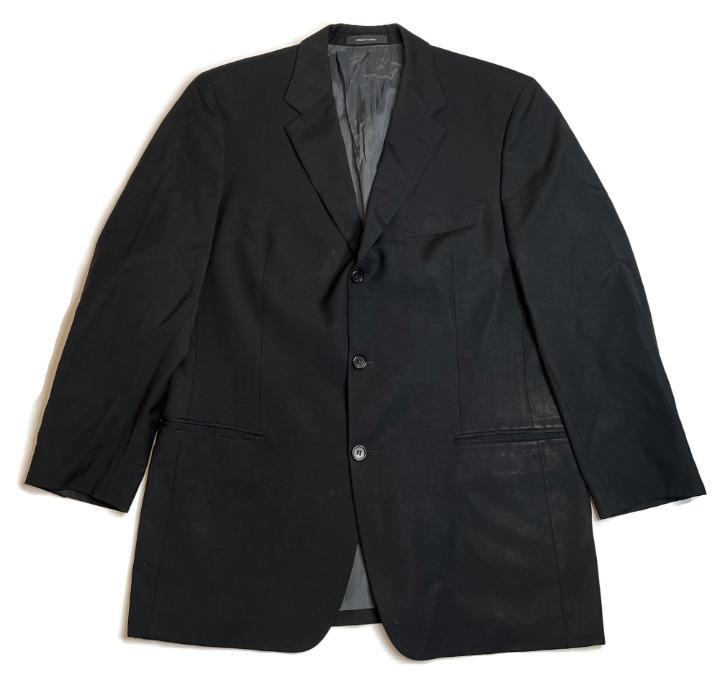 Hugo Boss Einstein Mens 42R Black Wool Blazer Sport Coat Suit Jacket 3 Button