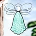Angel Decorative Window Sun Catcher Stained Glass - Set of 3 - 3 Colors