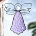 Angel Decorative Window Sun Catcher Stained Glass - Set of 3 - 3 Colors