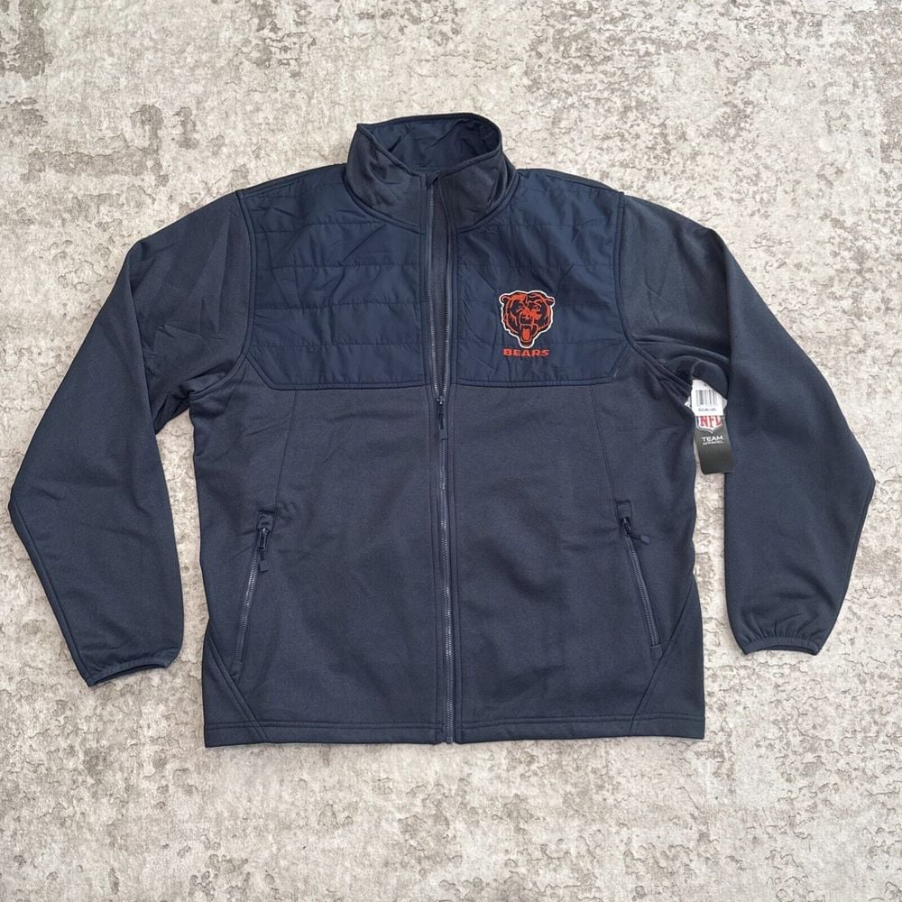 NFL Chicago Bears Jacket Half Zip | Dunbrooke Size Large