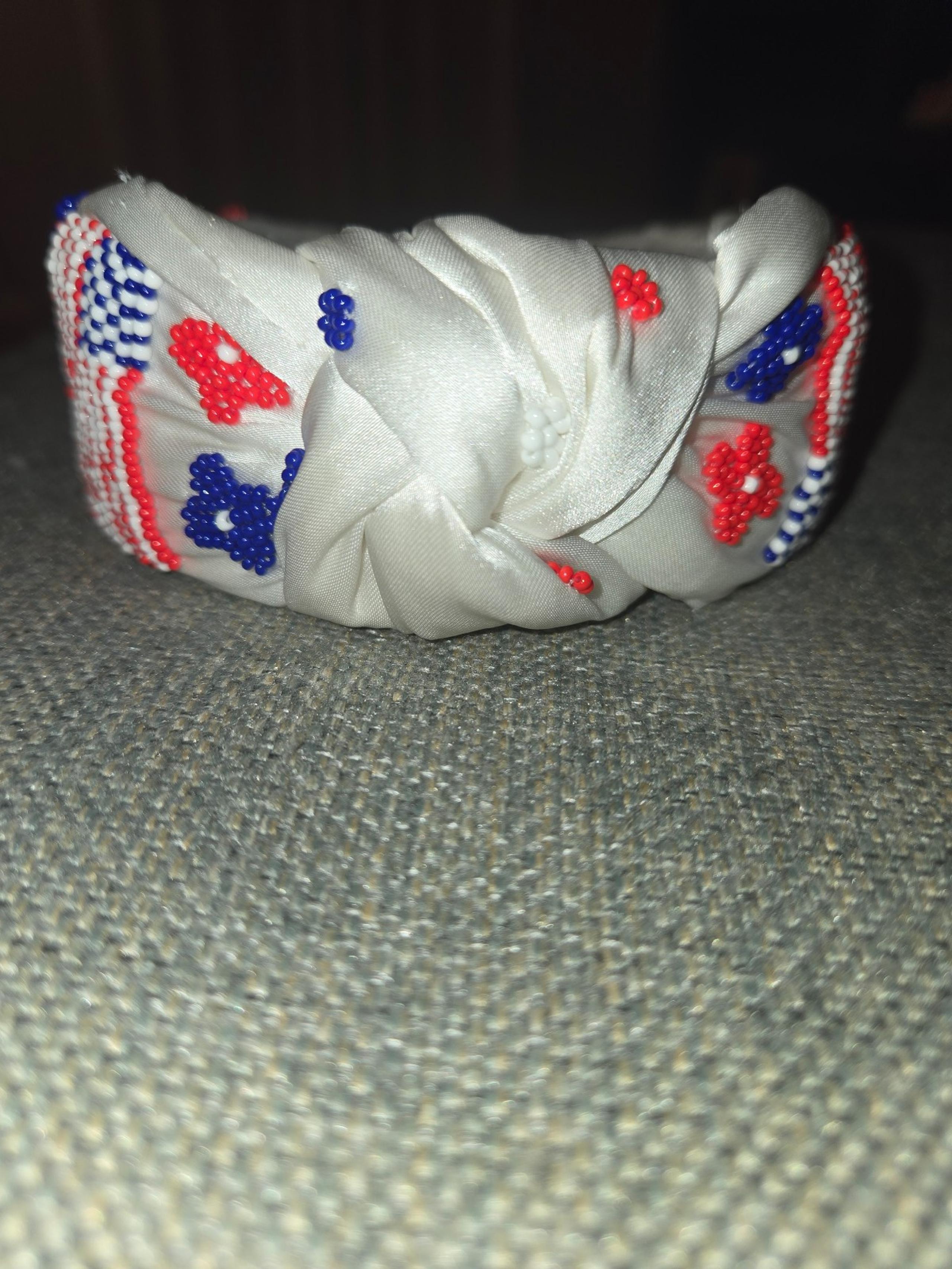 Beaded Patriotic Headband