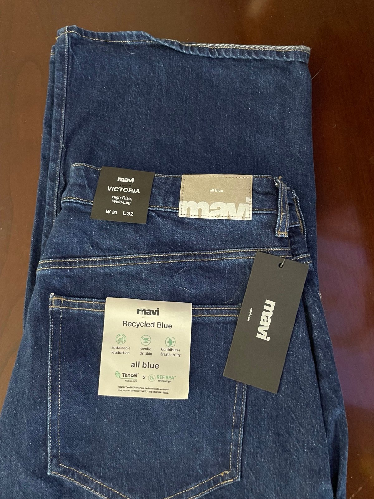 NWT Mavi Victoria blue jeans High-Rise Wide-Leg