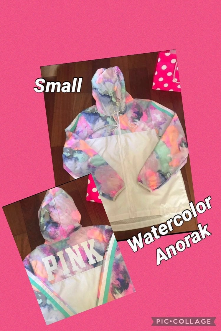 VS PINK Watercolor Anorak Windbreaker