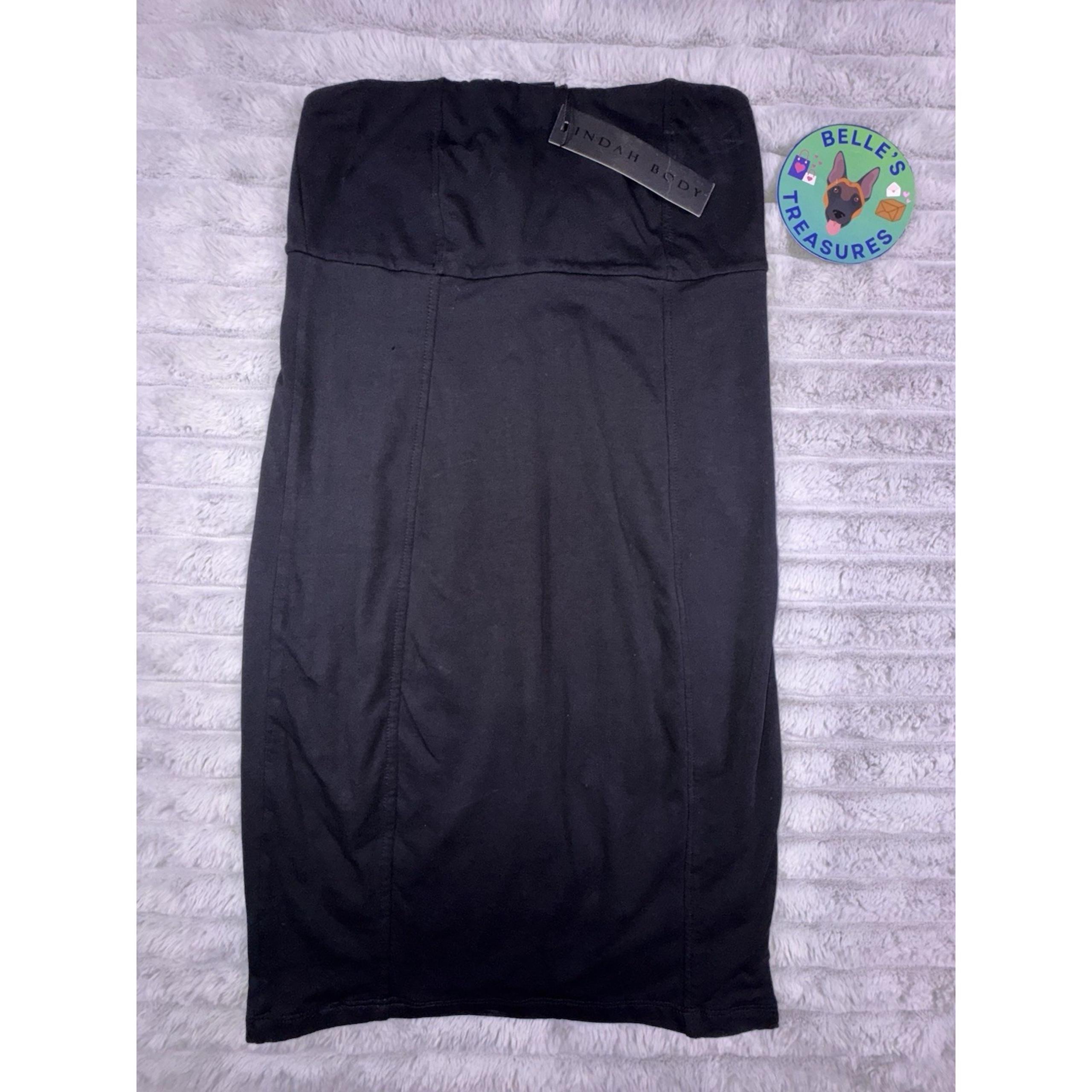 Indah Body Paella Small Black Compression Pencil Knee Length Skirt Stretch NWT