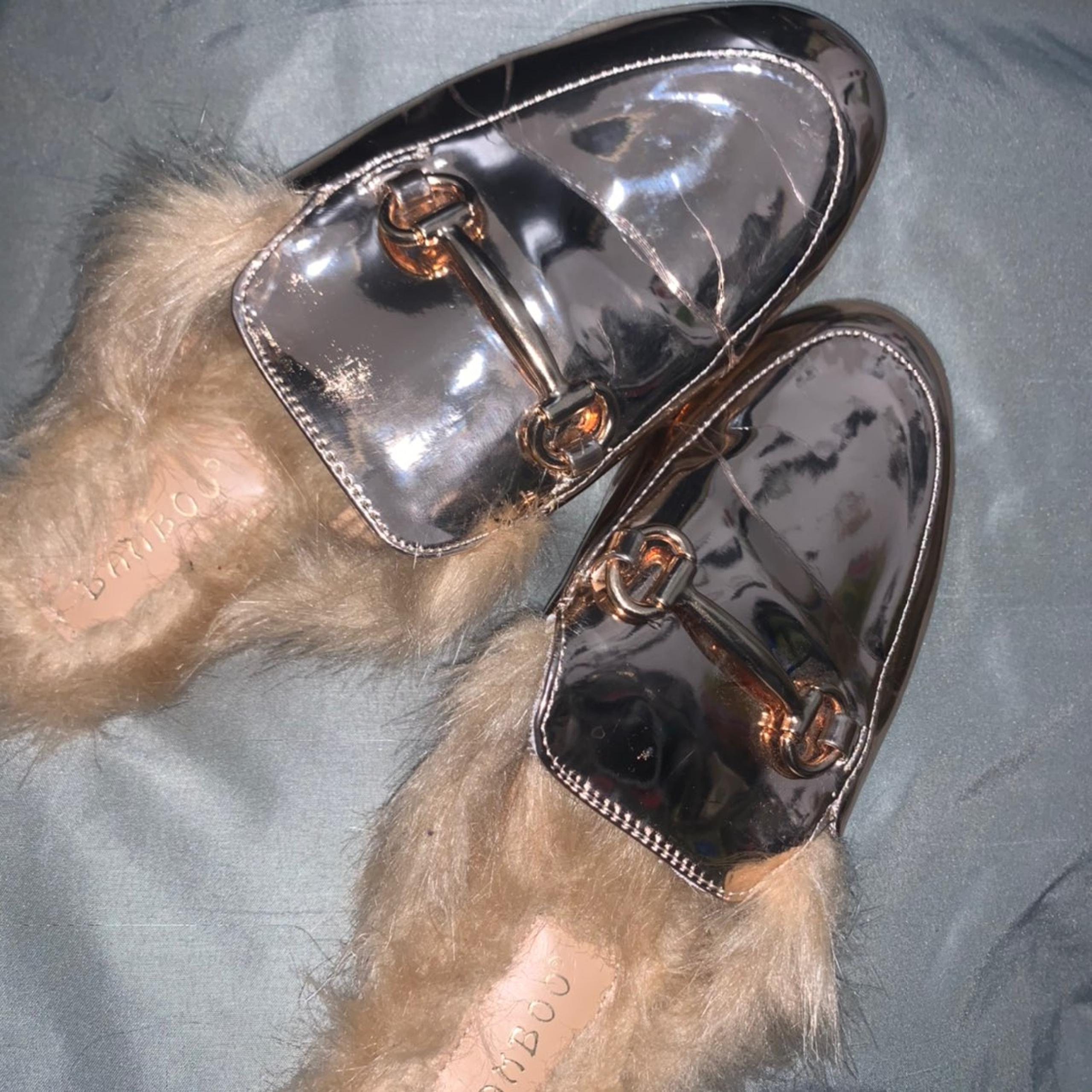 faux fur loafers