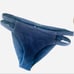 NEW TAVIK REVOLVE Navy Blue Textured Striped Cutout Strappy Bikini Bottom S