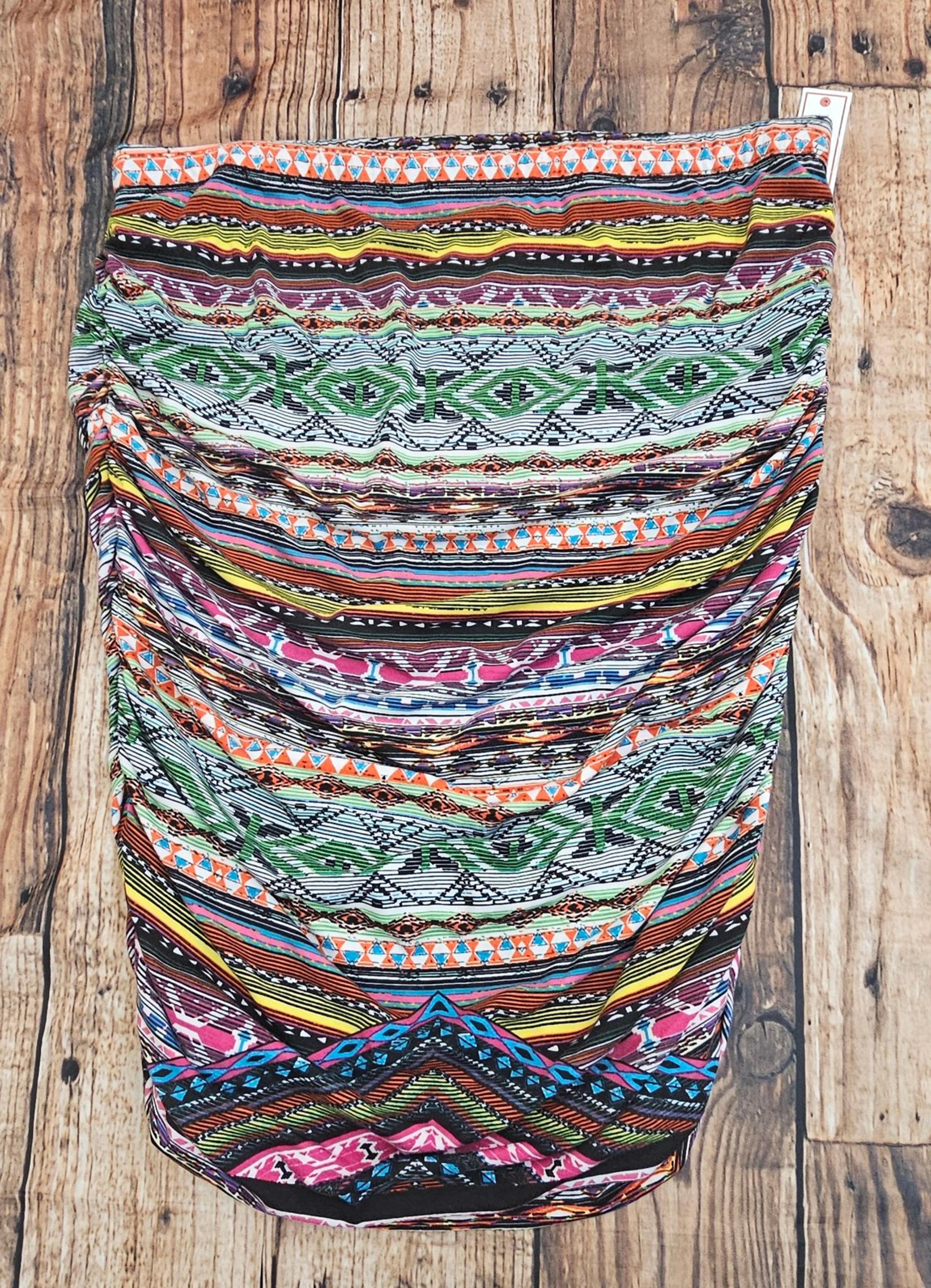 Bisou Bisou Michele Tribal Influence Print Maxi Skirt Women's Size 2X