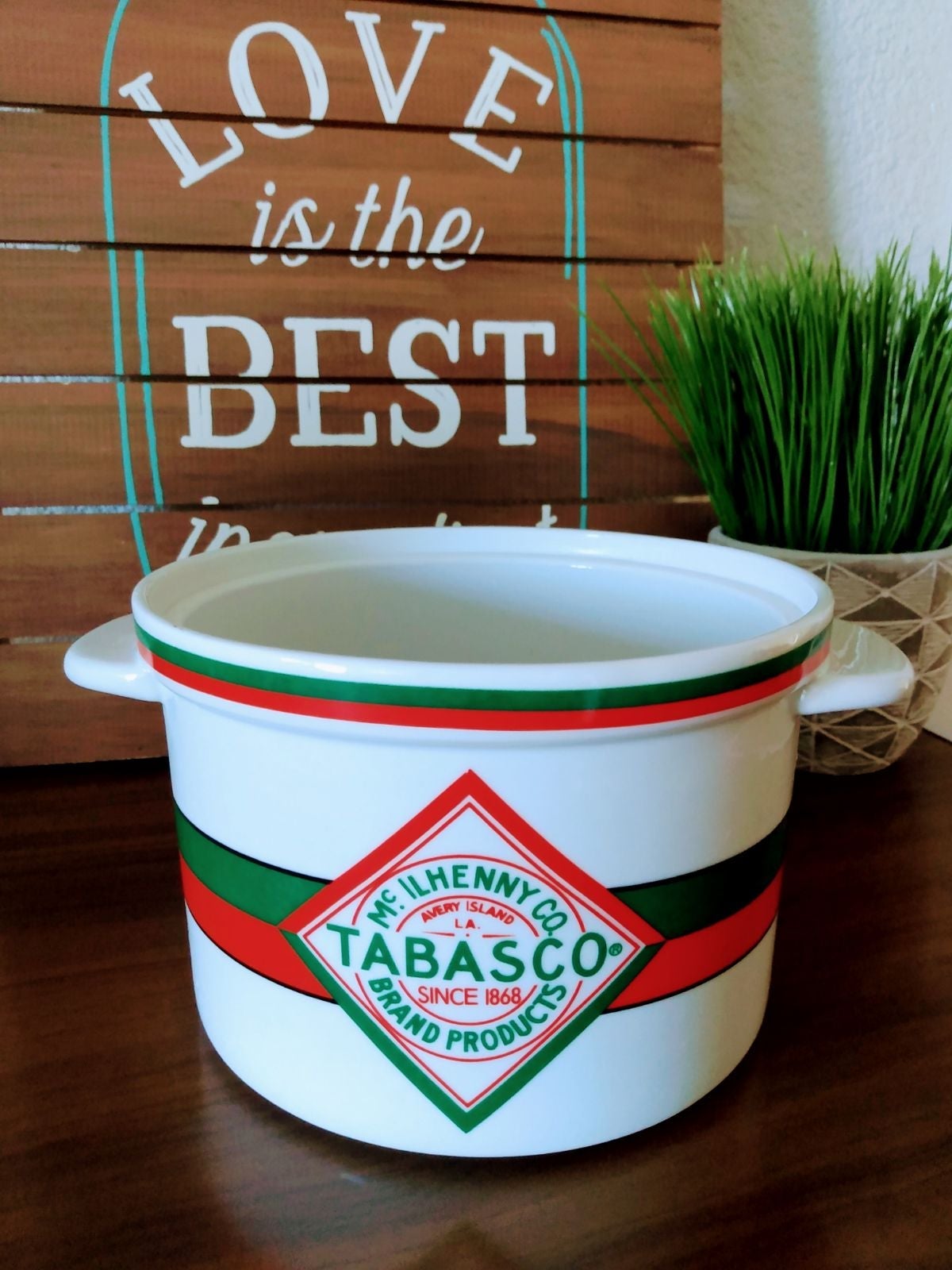 Vintage TABASCO Tureen Crock Soup Pot
