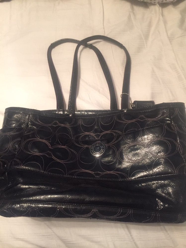 COACH BLACK DIAPER BAG TRAVEL BAG used
