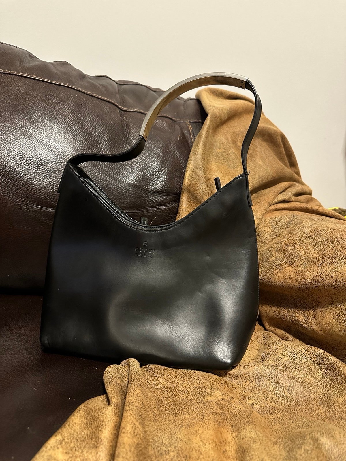 Vintage Gucci Leather Shoulder Bag
